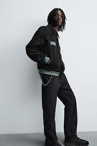 CORDUROY EMBROIDERED PATCH JACKET