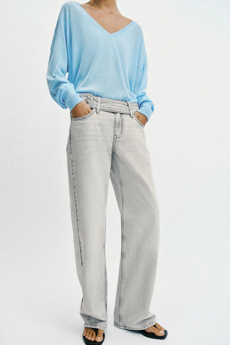 Z1975 LOW RISE STRAIGHT LEG JEANS WITH BELT
