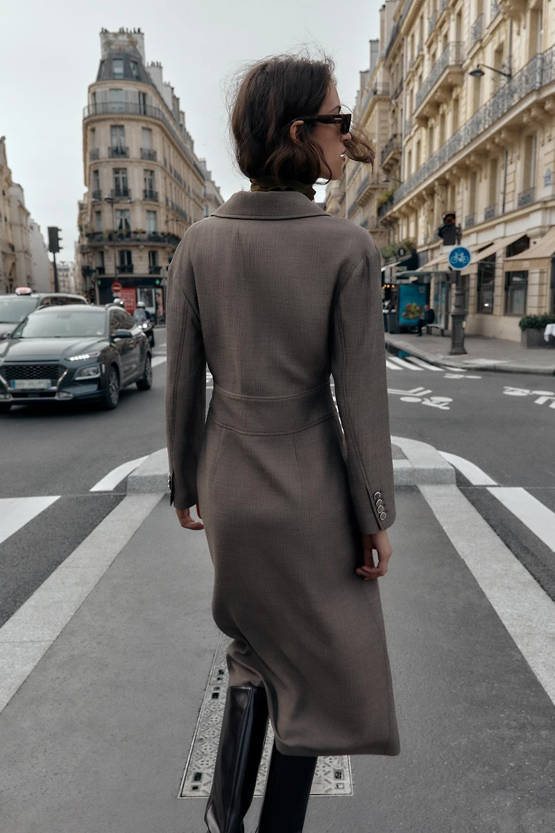 WRAP MIDI DRESS