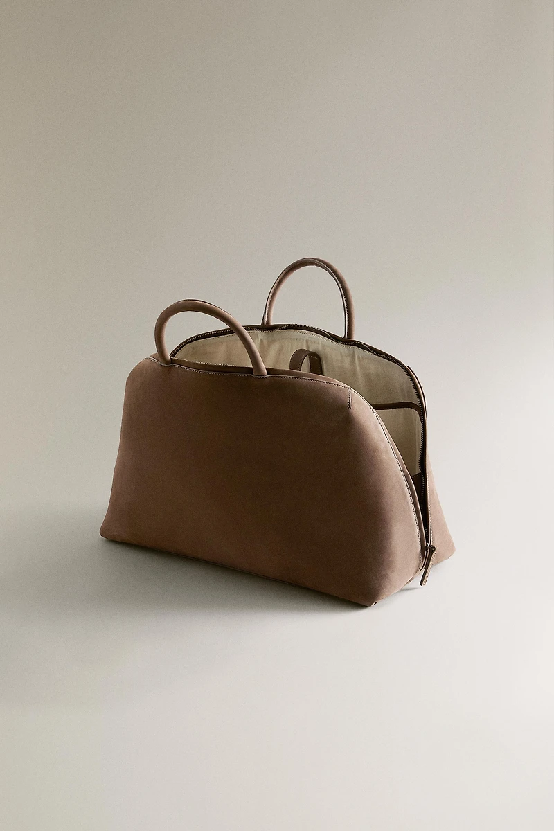 NUBUCK LEATHER TRAVEL BAG