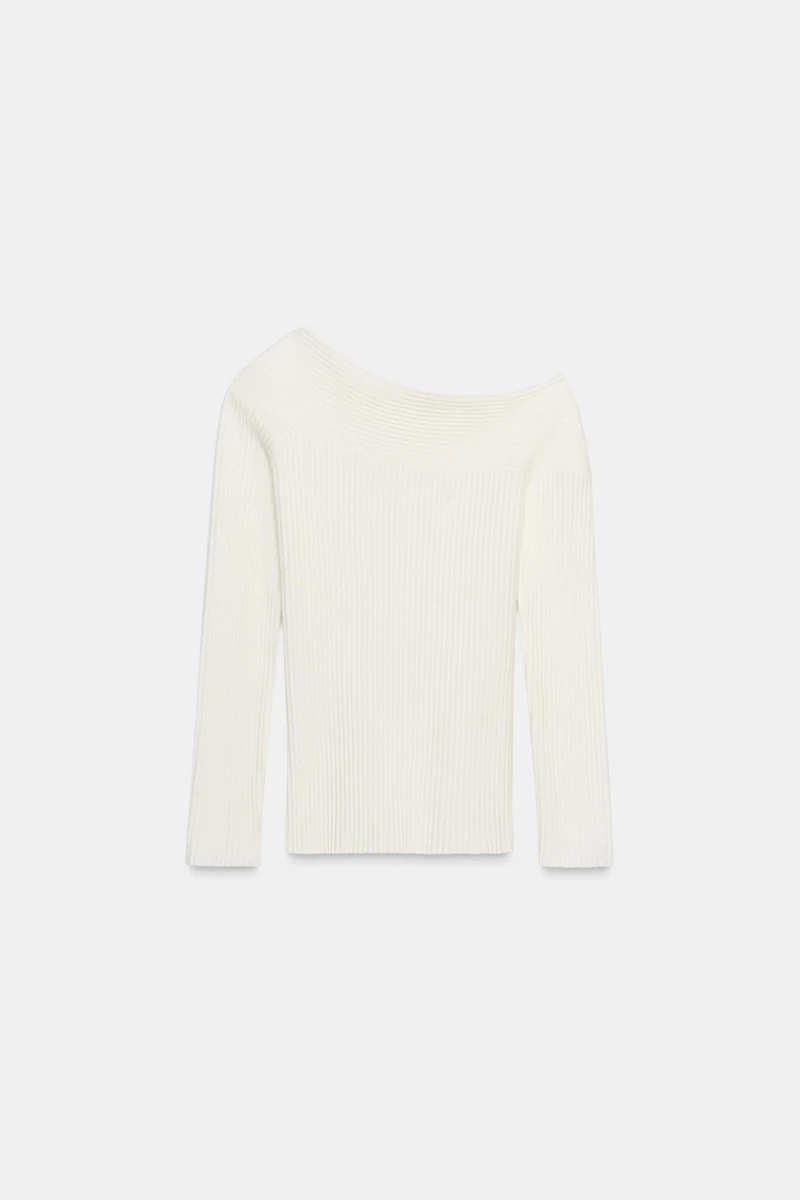 ASYMMETRIC SOFT RIBBED TOP