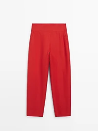 Voluminous linen trousers