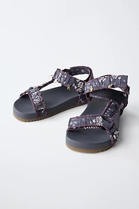 FLORAL TECHNICAL SANDALS