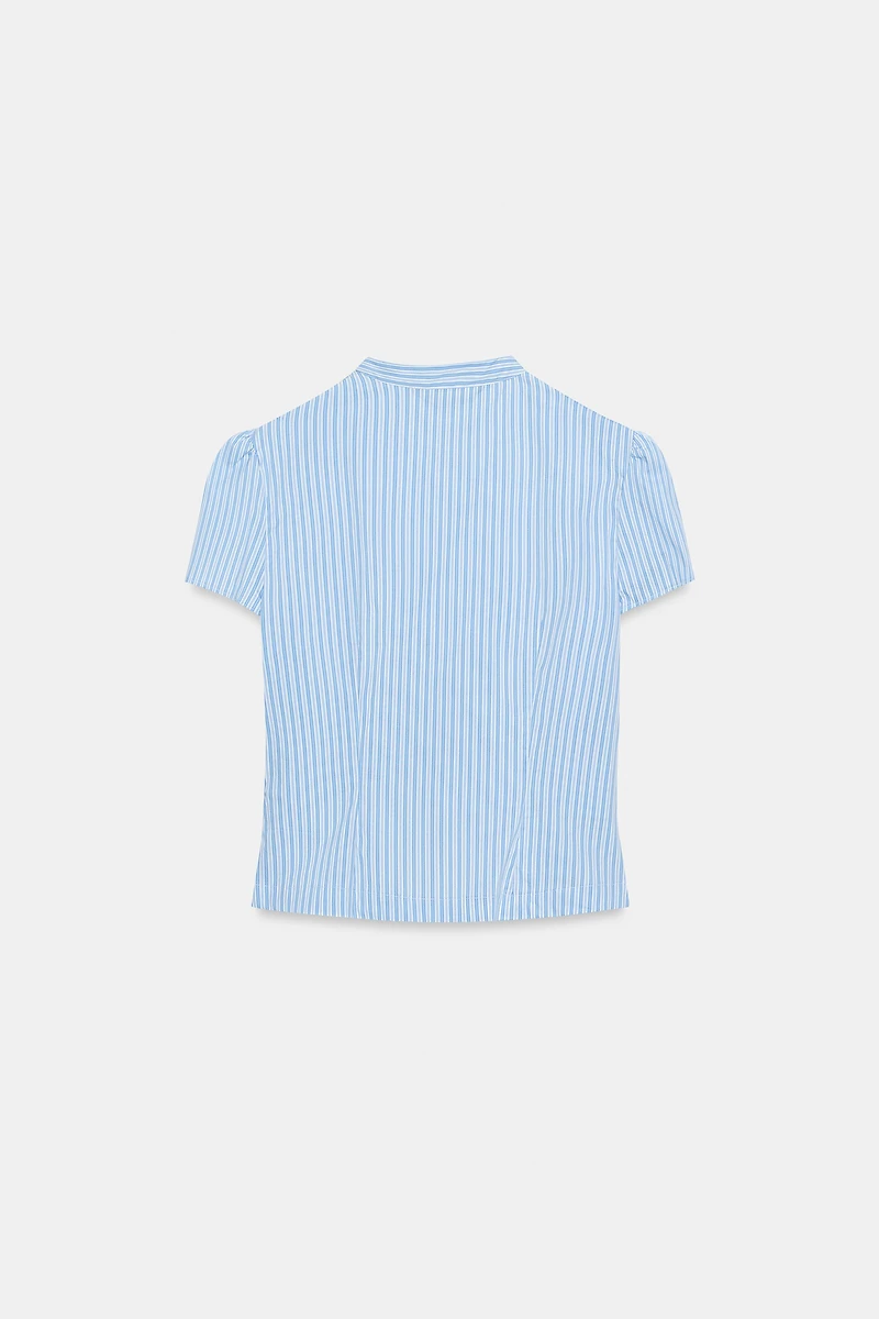 STRIPED BUTTON-UP TOP