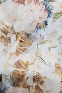 HOUSSE DE COUETTE SATIN FLORALE (300 FILS)