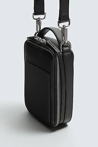 TEXTURED VERTICAL CROSSBODY BAG