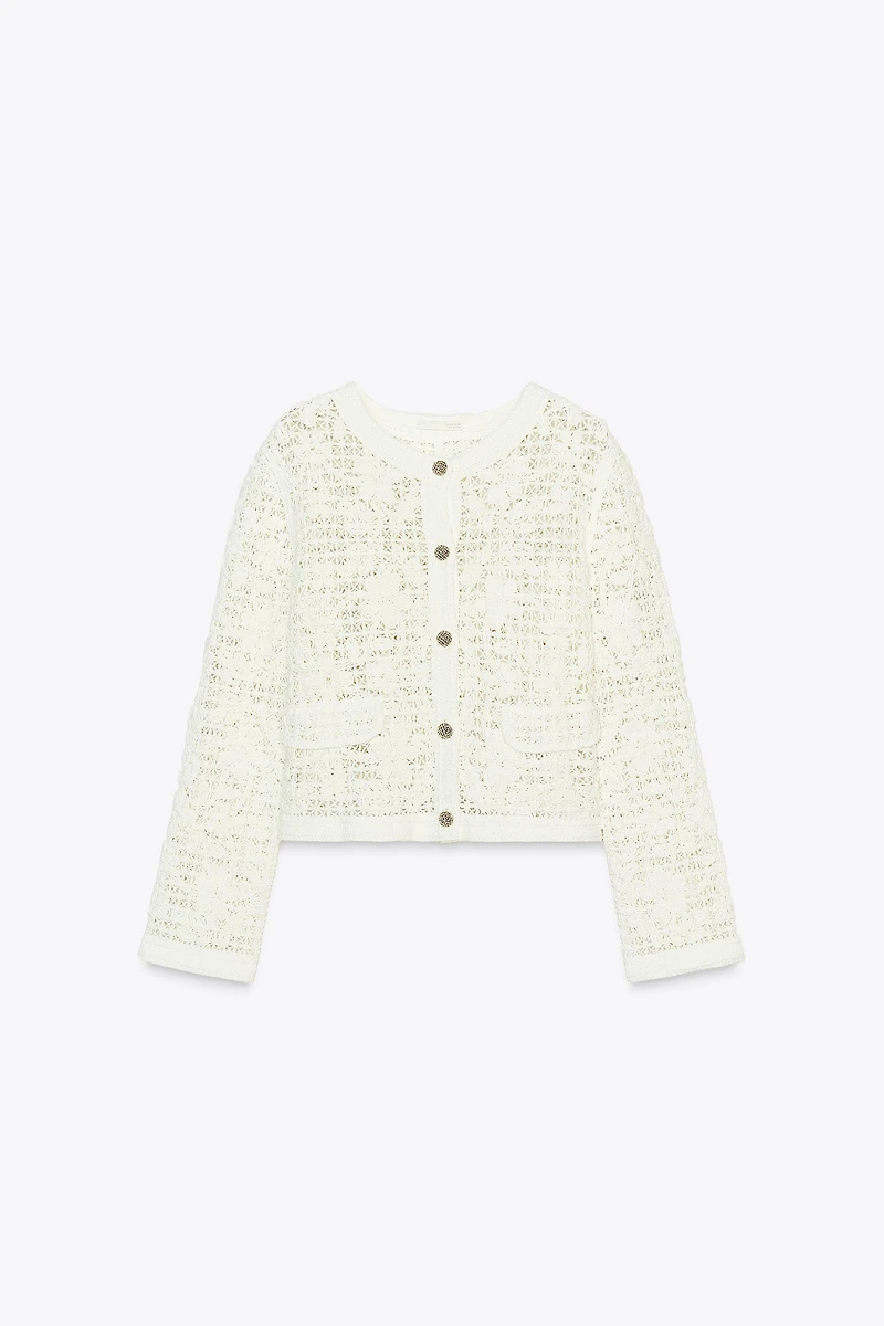 CROCHET BUTTON JACKET