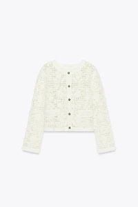 CROCHET BUTTON JACKET