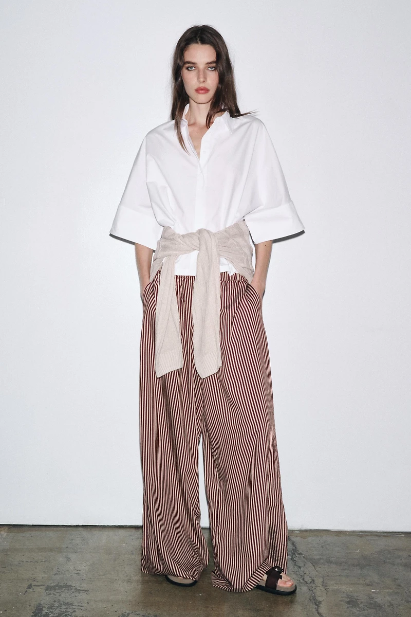 ZW COLLECTION STRIPED FLOWY PANTS