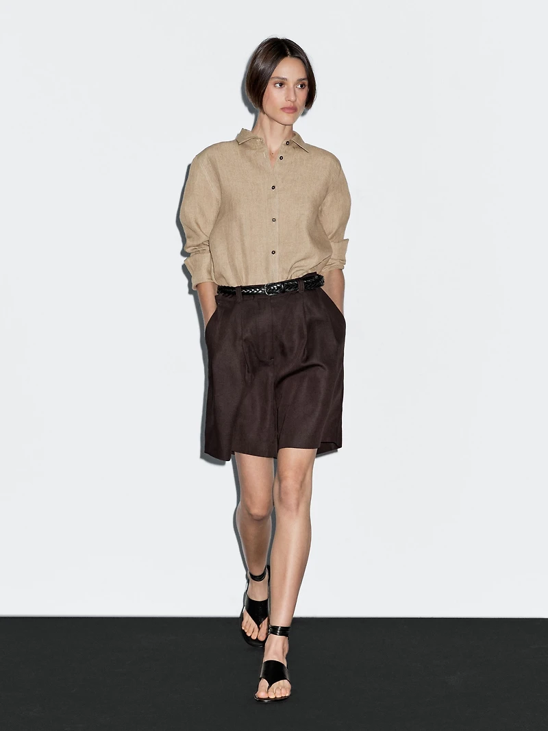Chemisier chambray 100 % lin