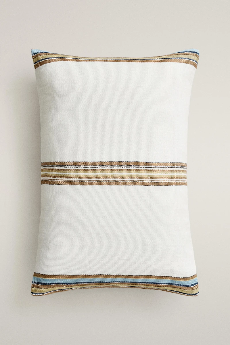 STRIPED THROW PILLOW COVER