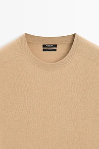 100% cashmere short sleeve knit sweater