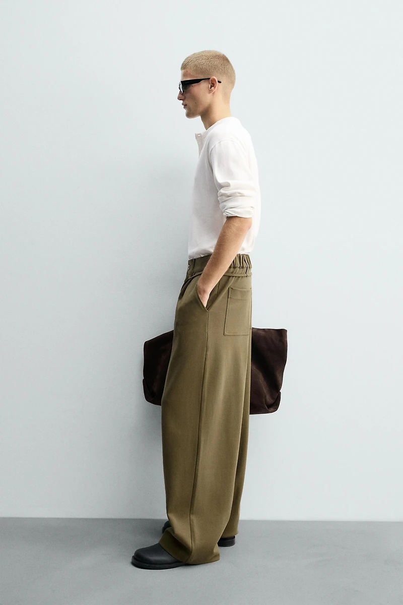 PLEATED DRAWSTRING PANTS