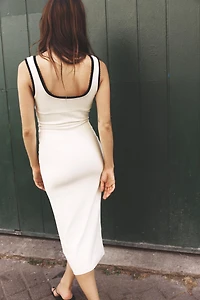 CONTRAST LONG DRESS