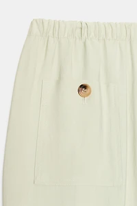 ELASTIC WAIST TAPERED PANTS