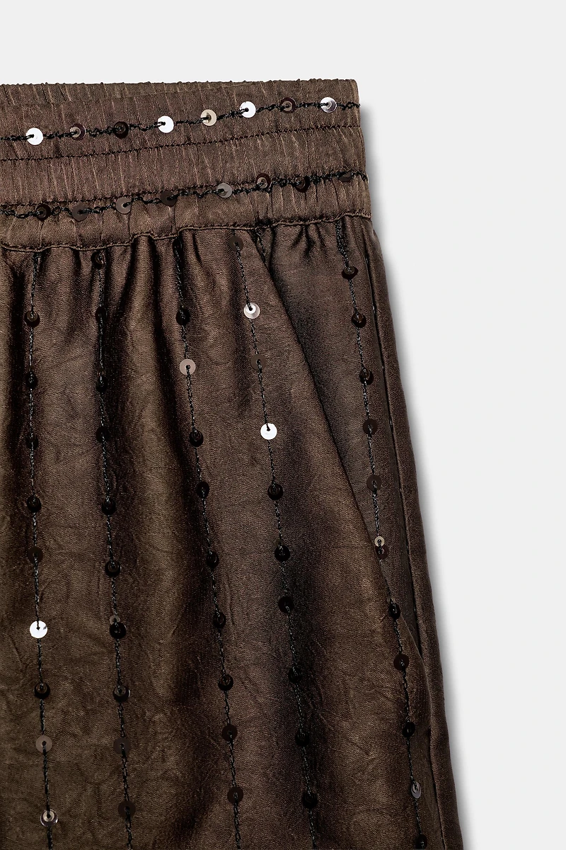 FLOWY SEQUIN PANTS