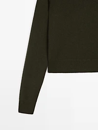 Pull court en maille 100 % cachemire