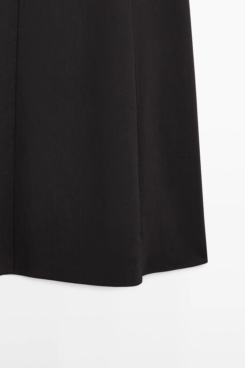 Robe midi bretelles lin