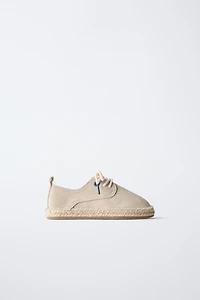 LIMITED EDITION JUTE LEATHER DERBY SHOES