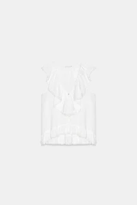 BLOUSE VOLANTS DENTELLE