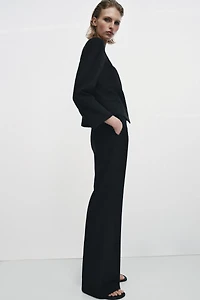 ZW COLLECTION LOW-RISE STRAIGHT PANTS