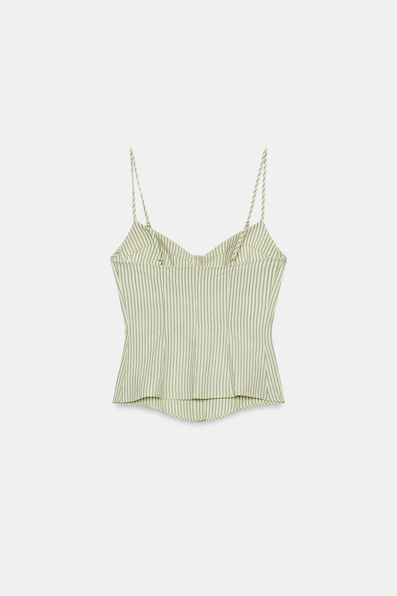 STRIPED CORSET TOP