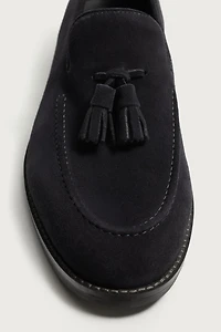 TASSELED LEATHER LOAFERS