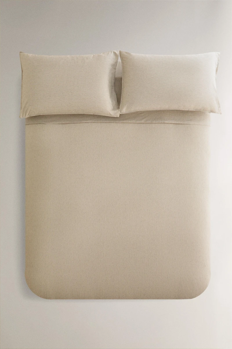 DYED THREAD STRIPED DUVET COVER