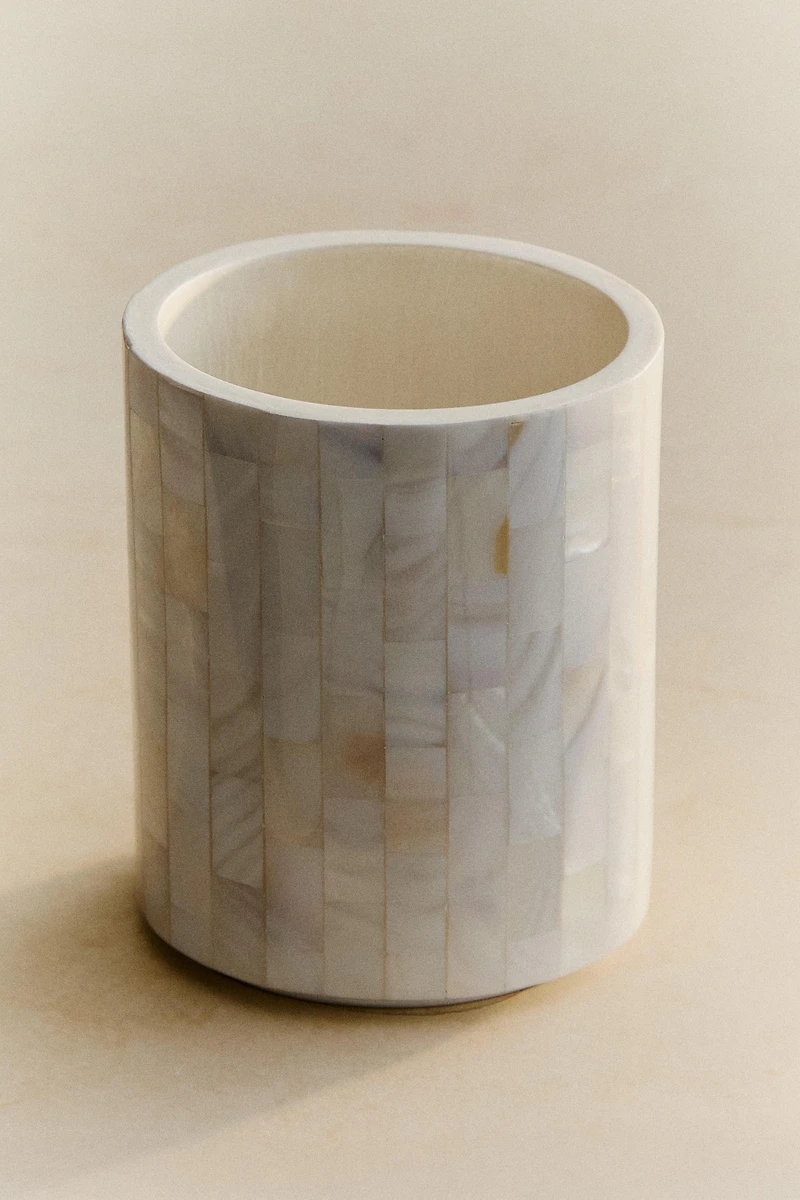 MOTHER-OF-PEARL TOOTHBRUSH HOLDER