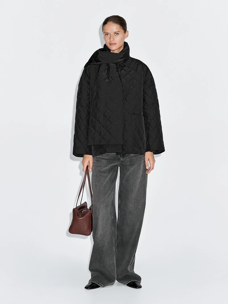 Veste matelassée déperlante avec écharpe