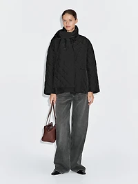 Veste matelassée déperlante avec écharpe