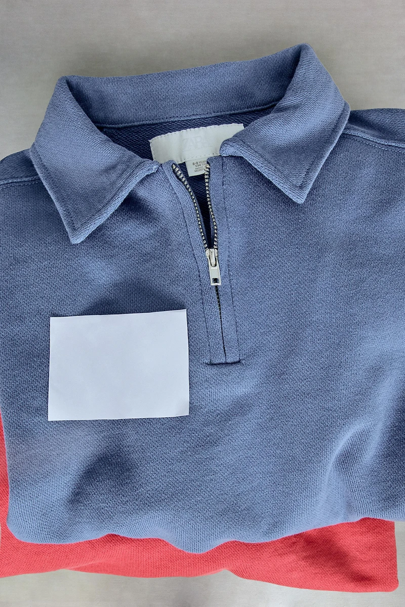 STORIESZ - PLUSH ZIP POLO SWEATSHIRT