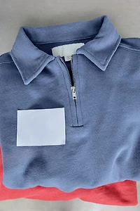 STORIESZ - PLUSH ZIP POLO SWEATSHIRT