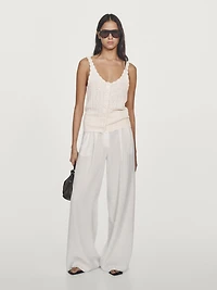 Crochet top with button details