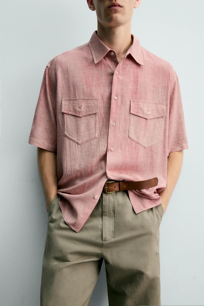 CHEMISE RELAXED FIT EFFET DÉLAVÉ