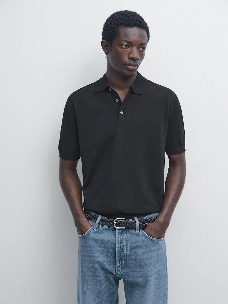 Polo en maille 100 % coton