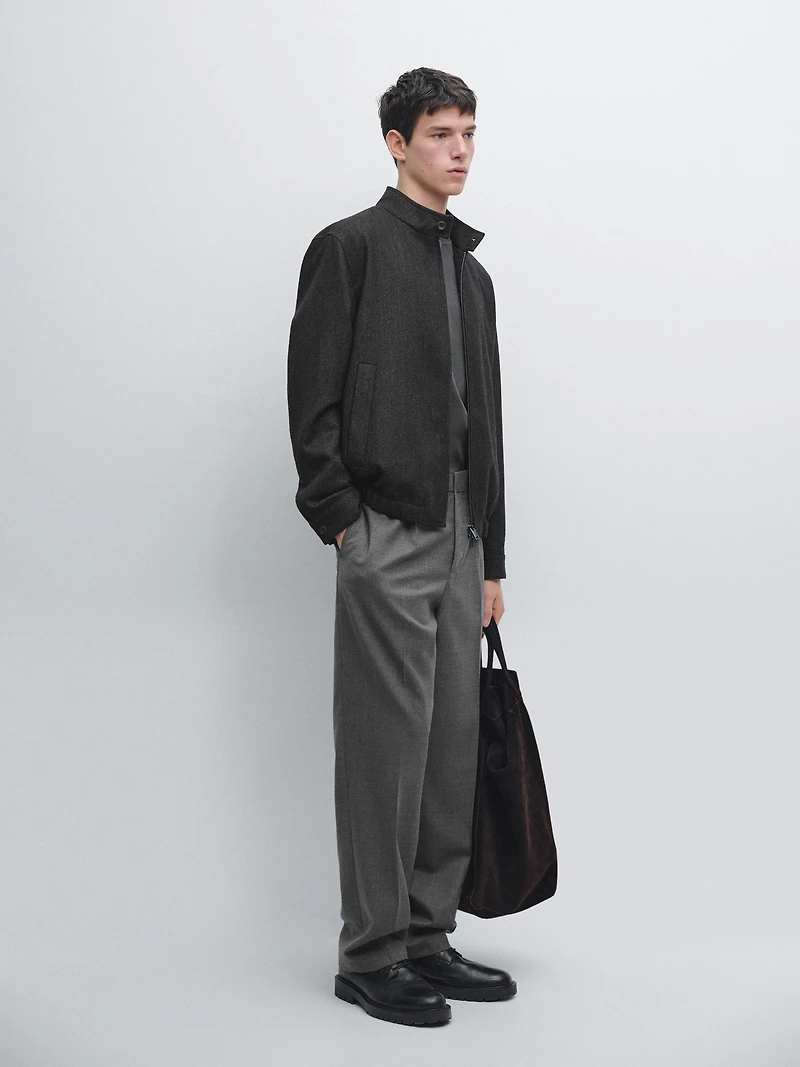 100% wool herringbone jacket