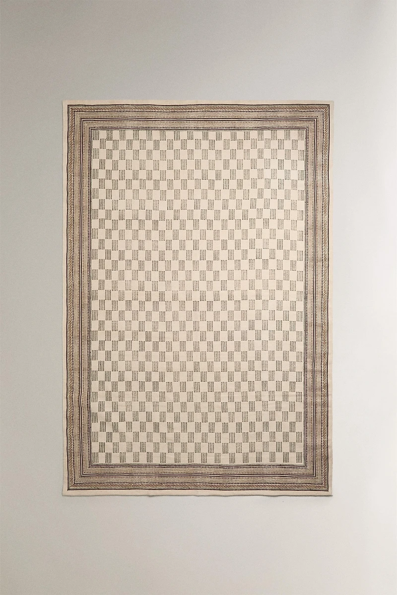 TAPIS COTON BLOCK PRINT