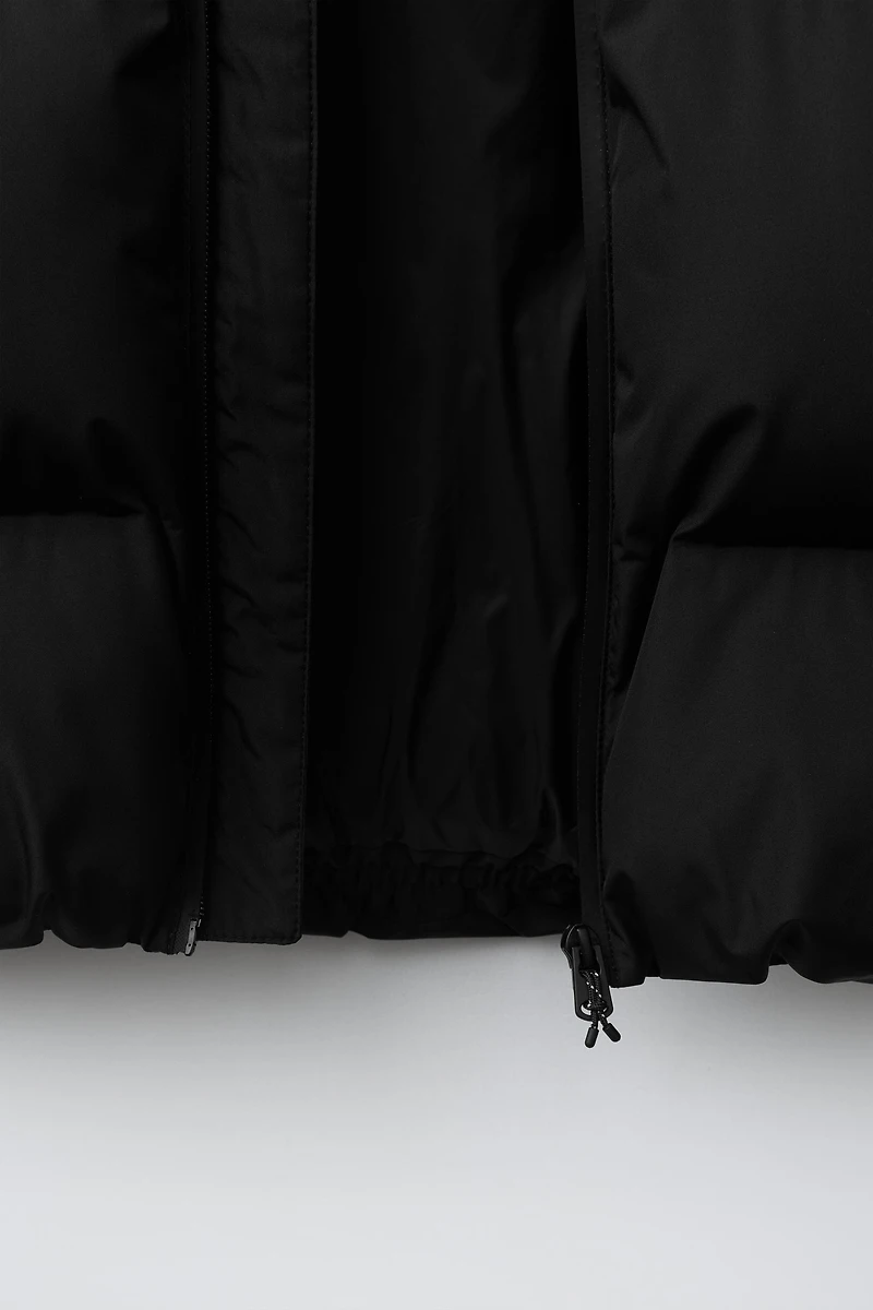 WATER REPELLENT PUFFER HOODIE JACKET