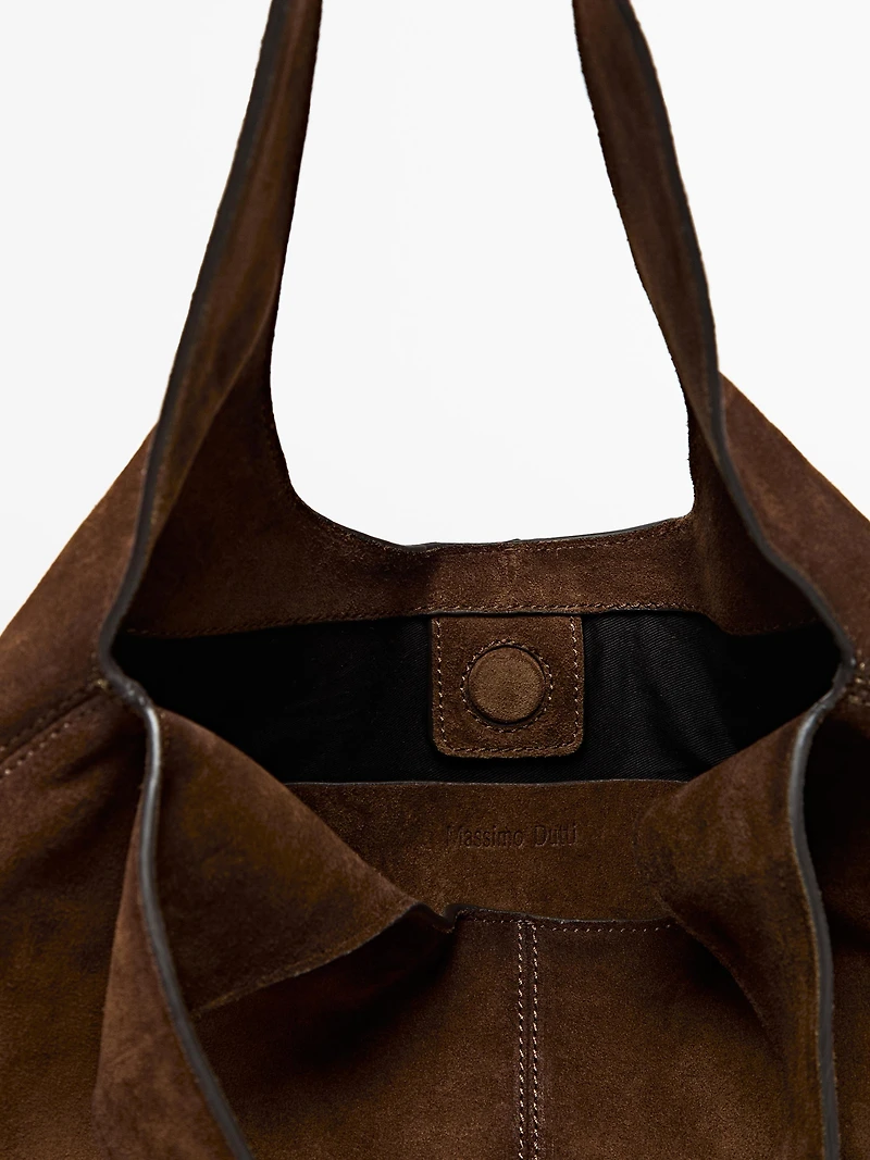 Sac lady moyen format en croûte de cuir