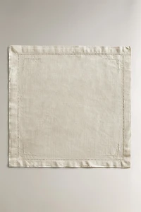 SET OF HEMSTITCHED COTTON NAPKINS (SET 2)