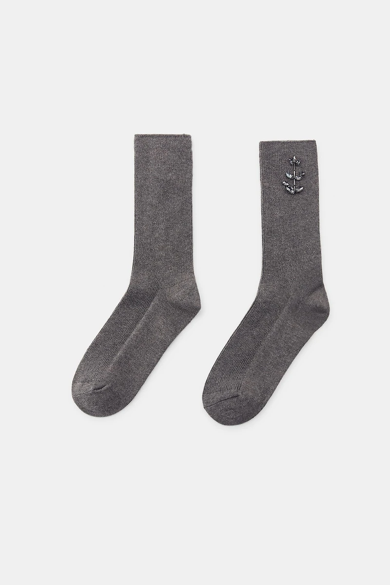 CHAUSSETTES UNIES BIJOUX
