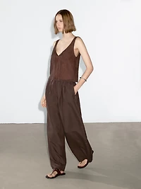 Flowing 100% linen trousers