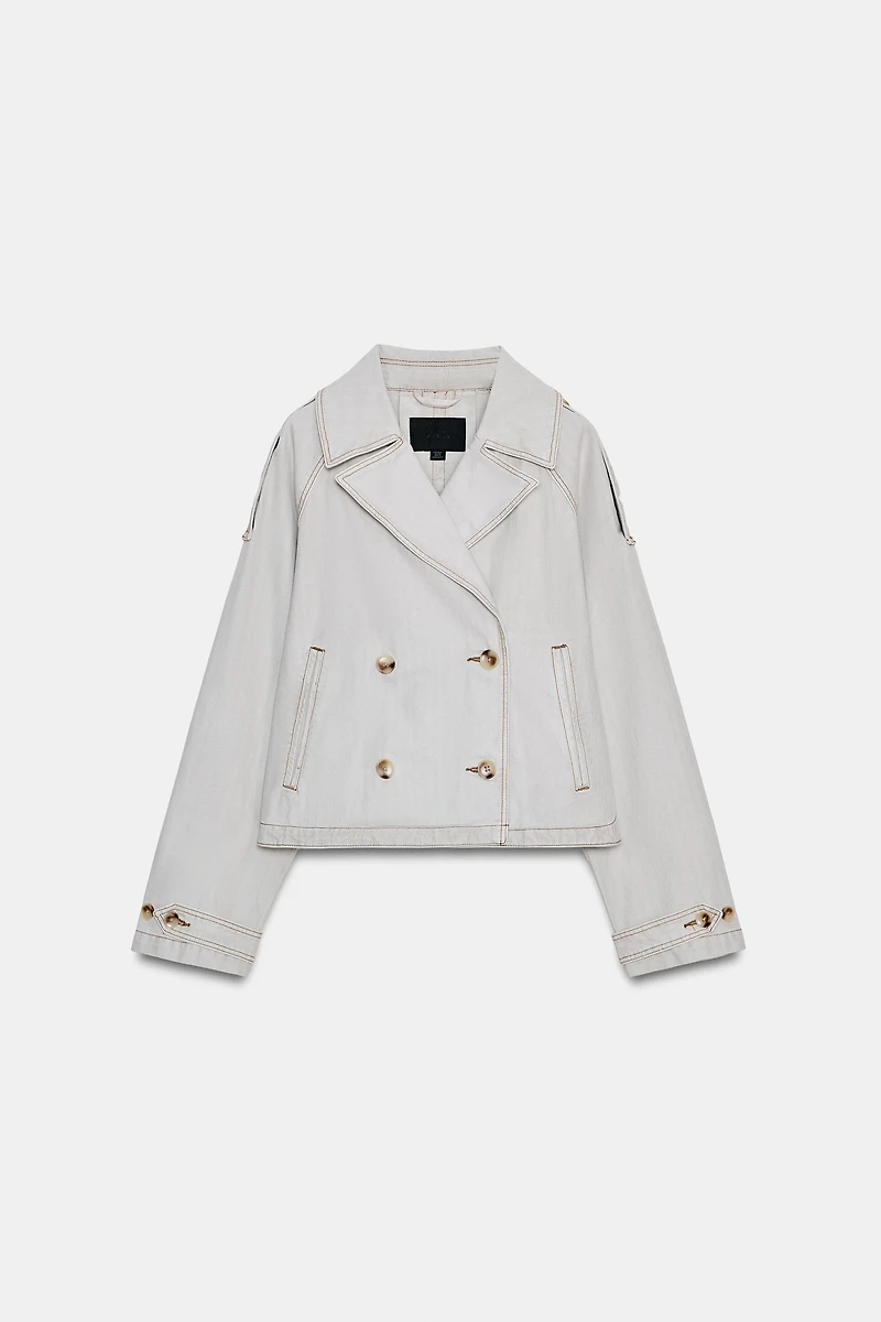 VESTE CHEVRON EFFET DÉLAVÉ