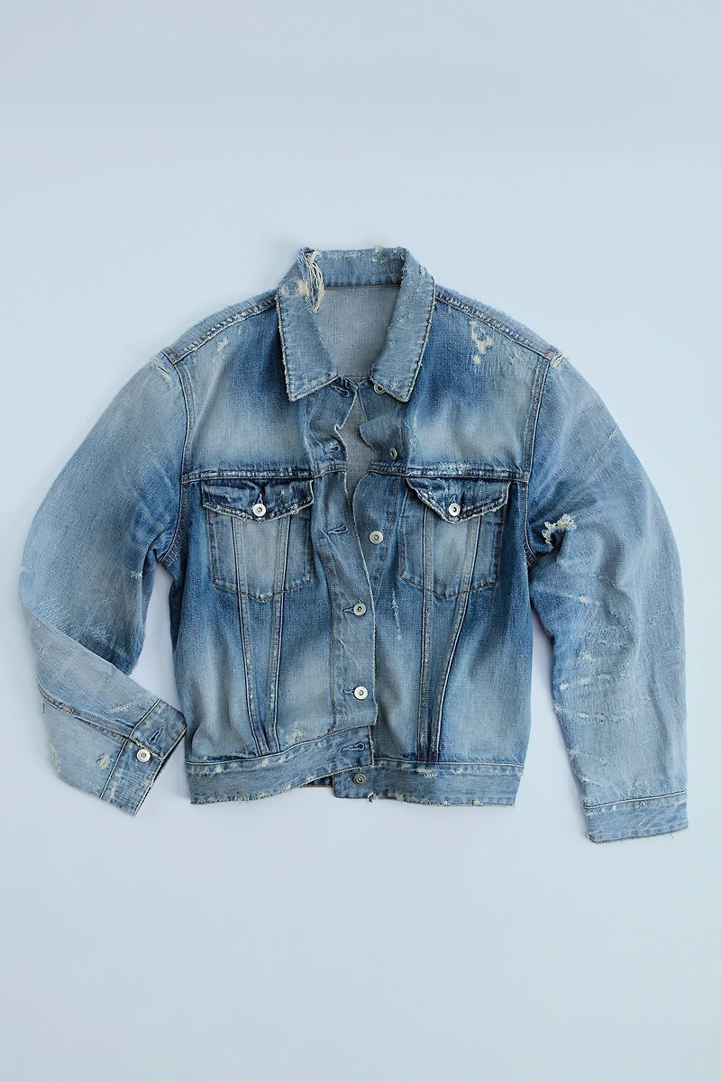 RIPPED TRF DENIM JACKET
