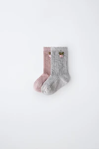 FLORAL CREW SOCKS TWO-PACK