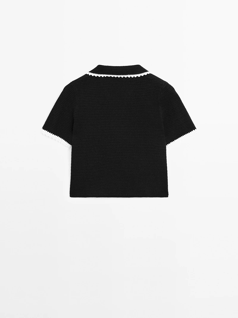 Polo à manches courtes en maille de coton