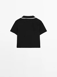 Polo à manches courtes en maille de coton