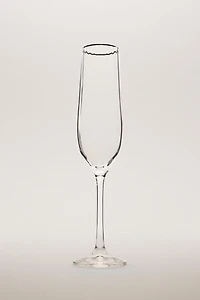 CHRISTMAS FLUTE GLASS WITH LINES