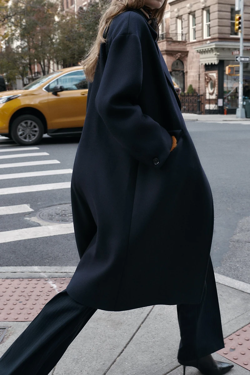 MANTEAU OVERSIZE AVEC LAINE